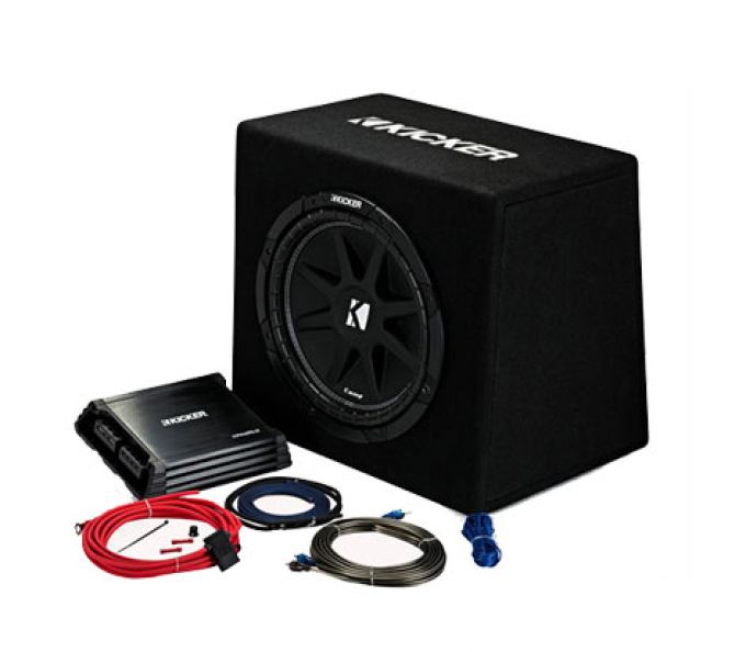 12″ Ported Enclosure + Amp + Wiring Kit (44KKP212)